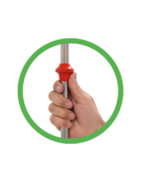 Soporte portasueros Bombas de infusión y sueros, con contrapeso y pulsador de fijación