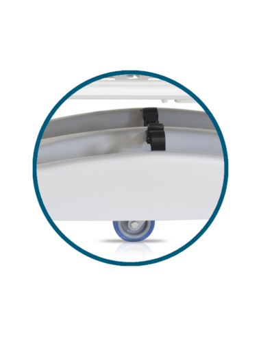 Carro camilla de urgencias de acero y...