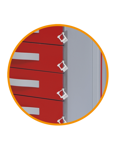 Cierre con precintos desechables. Accesorio carros hospitalarios multifuncionales
