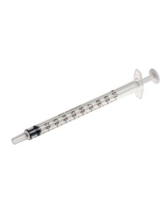 Jeringa E/centesimal Luer-Lock 1ml, Caja 100 uds