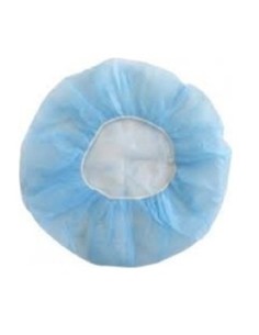 Gorro enfermera circular azul, Caja 100 uds