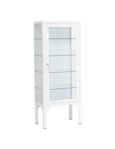 Vitrina Clínica , acero pintado, 4 patas, con cerradura
