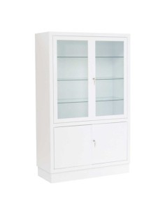 Vitrina - Armario Clínica , acero pintado, con cerradura