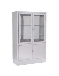 Vitrina - Armario Clínica , acero inox, con cerradura