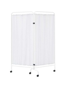 Biombo clínico para separación de pacientes, acero con revestimiento
