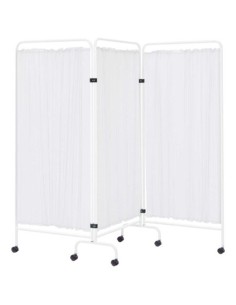 Biombo clínico para separación de pacientes, acero con revestimiento