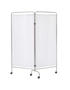 Biombo clínico para separación de pacientes, acero inox