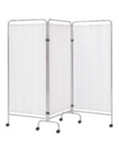 Biombo clínico para separación de pacientes, acero inox