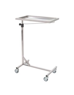 Mesa para instrumental tipo Mayo, acero inox.