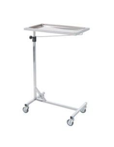 Mesa para instrumental tipo Mayo, acero cromado