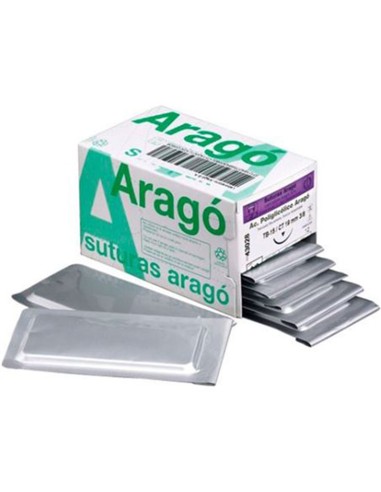 Sutura Arago P.G.A. TB12 16mm 3/8 5/0, Caja 12 uds