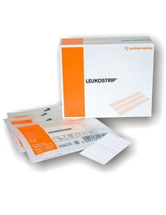 Tira de sutura cutánea Leukostrip 6,4mmx102mm, Caja 50 sobres de 5 tiras