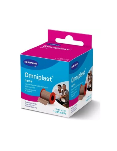 Esparadrapo Tela Omniplast Blanco 5cmx5m, 6 ud