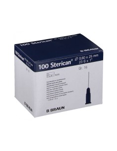 Aguja Hipodérmica Sterican 23G 0,6x25mm Azul BBraun, 100 uds
