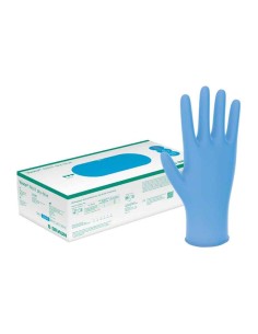 Guantes Exploración Vasco Nitril Sky-Blue sin polvo T-L BBraun, 100 uds