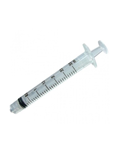 Jeringa 3 cuerpos Luer-Lock concéntrica 1,ml., Caja 100 uds