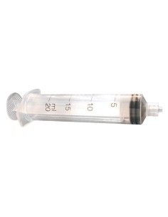 Jeringa 3 cuerpos Luer-Lock concéntrica 20,ml., Caja 50 uds
