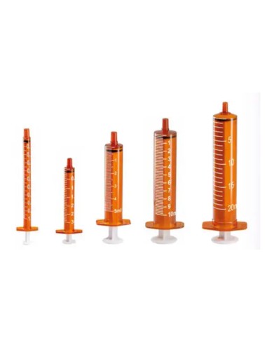 Jeringa Oral Ambar Sol M 1 ml., Caja 100 uds