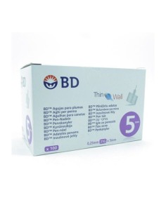 Aguja micro-fine 31G 0,25mm x 5mm, Caja 100 uds