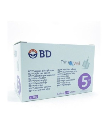 Aguja micro-fine 31G 0,25mm x 5mm, Caja 100 uds