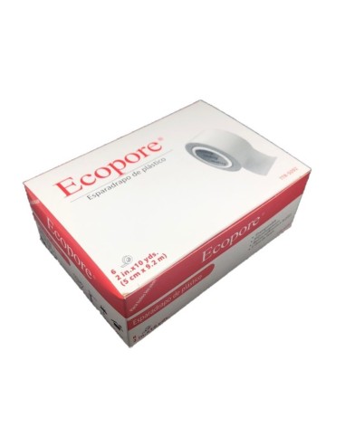 Esparadrapo Plástico Ecopore 5 cm x 10 m, Caja 6 uds.