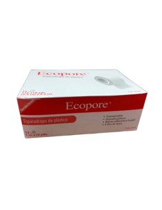 Esparadrapo Plástico Ecopore 1,25 cm x 10 m, Caja 24 uds.