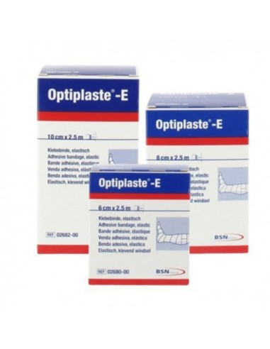 Venda Adhesiva Optiplaste-E 8cm x 4,5m, Caja 12 uds