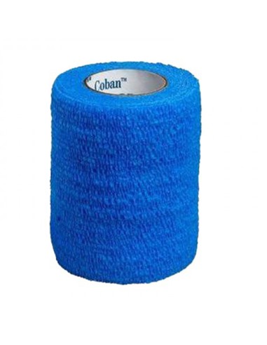 Venda Cohesiva Coban 5cm x 4,57mts Azul, Caja 36 uds