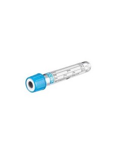 Tubo Vacuette Citrato Sódico 3,2% 16mmx100mm 9ml. AZUL CLARO, Caja 50 Uds