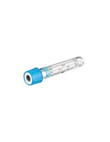 Tubo Vacuette Citrato Sódico 3,2% 16mmx100mm 9ml. AZUL CLARO, Caja 50 Uds