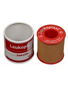 Esparadrapo Tela Leukoplast Carne 5 cm x 5 m, Caja 6 uds.