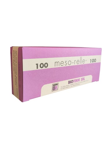 Aguja Mesoterapia Meso-Relle Amarilla 30G 0,30mm x 12 mm 1/2, Caja 100 uds.