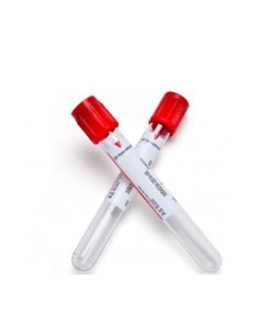 Tubo Vacutainer PE SST Gel 8,5ml. 16mm. x100mm ROJO, Caja 100 Uds.