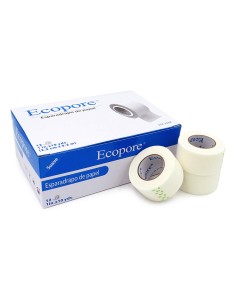 Esparadrapo Papel Ecopore 2,5 cm x 9,2 m, Caja 12 uds.