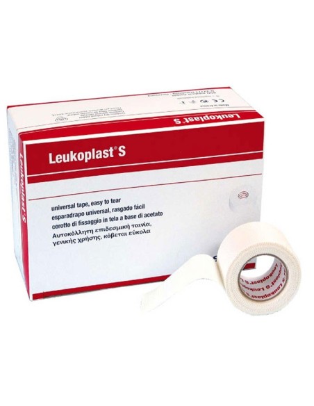 Esparadrapo Tela Leukoplast Blanco 5 cm x 5 m, Caja 6 uds.