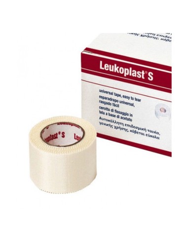 Esparadrapo Tela Leukoplast S Blanco 5 cm x 5 m, Caja 6 uds.