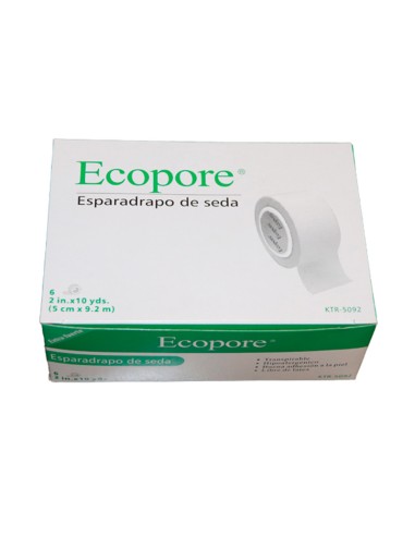 Esparadrapo Seda Ecopore 5cmx10m, Caja 6 uds.