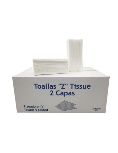 Toalla Z-Tissue 2 capas, Caja de 20 paq de 200 uds.