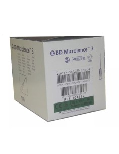 Aguja BD 0,8mmx40mm 21G - 1 1/2" Verde, Caja 100 uds.