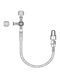 Llave 3 Vías con Alargadera y Luer Lock Rotatorio de 10...