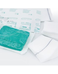 Sobre Estéril 5 Apósito cosido 45x45 4T RX 17 hilos Blanco Texpol, Caja 40 sobres