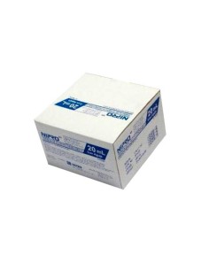Jeringa 20 ml. 3 cuerpos Nipro Desechables, Caja 50 uds 2