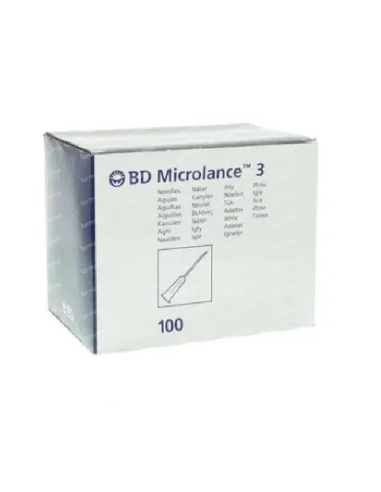 Aguja Hipodérmica Microlance 0,6 mm. x 25 mm. 23G.-1¨ (Caja azul). Caja 100 uds.